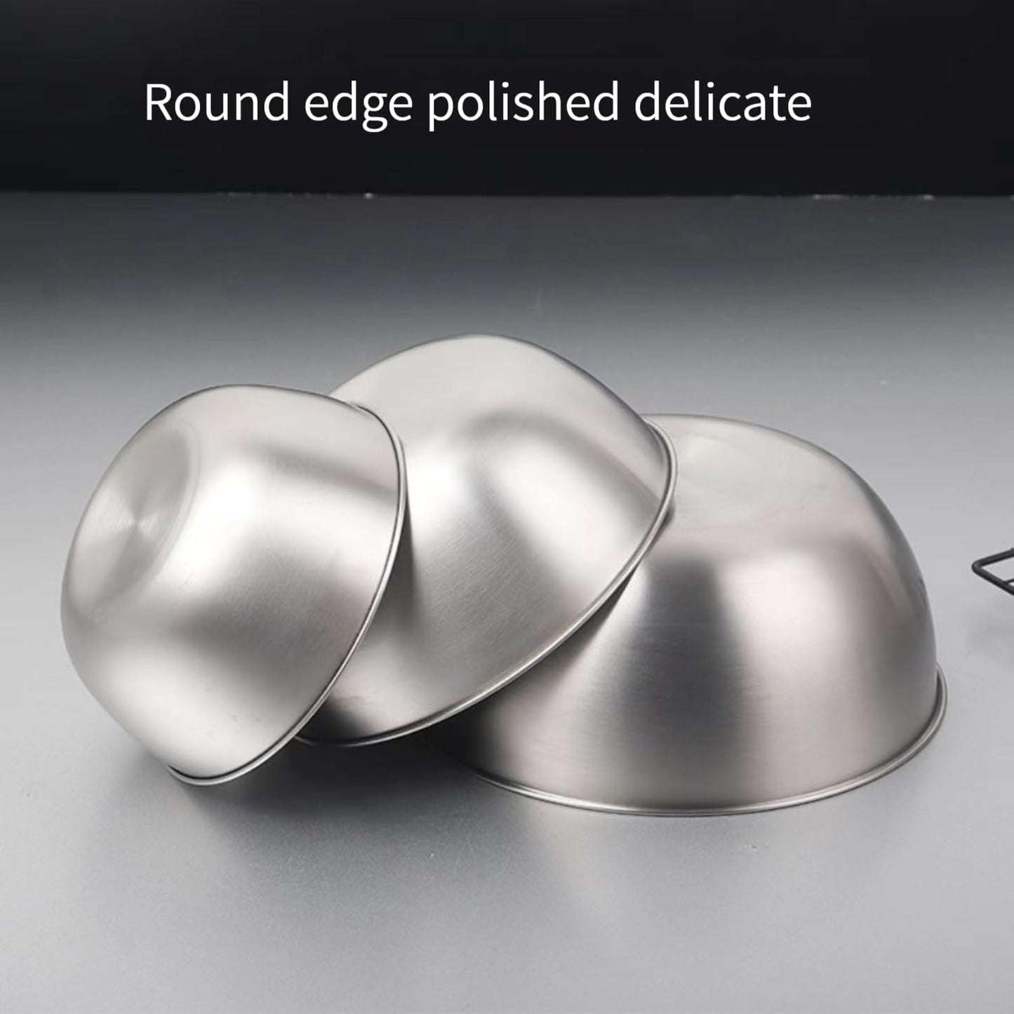 MANHONGYU Stainless Steel Mixing Bowls-3 Packs Small Thicker Stainless Steel Flat Bottom Mixing Bowls Set, Home, Refrigerator, and Kitchen Food Storage Organizers