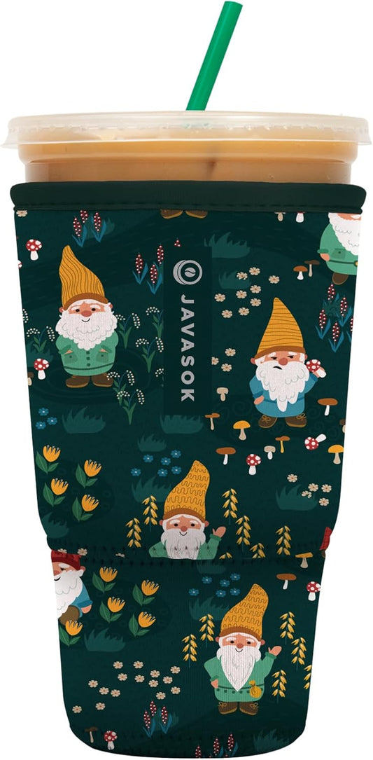 Sok It JavaSok Iced Coffee & Cold Soda Insulated Neoprene Cup Sleeve (Rollin' with my Gnomies, XLarge: 38-42oz)