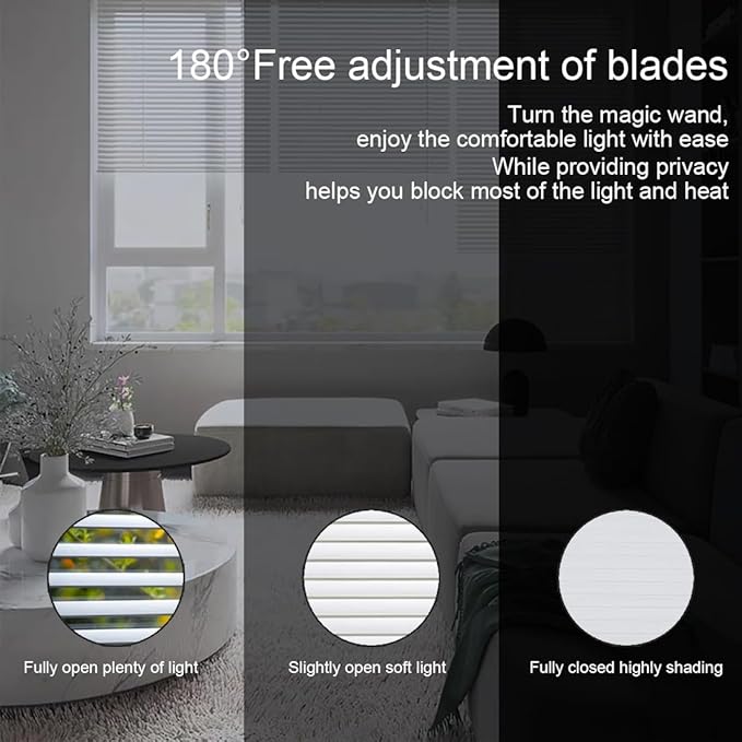 YIIBAII Mini Blinds Suitable for 22.5" W x 64" H Windows 1" Aluminum Horizontal - Image 2