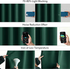 MIULEE Christmas Hunter Green Back Tab Blackout Curtains 90 Inches Long 2 - Image 5