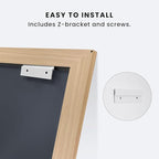 Amorho Bathroom Mirror, 60 X40 Inch Wall Mirror, Oak Wood Grain Metal Framed - Image 7