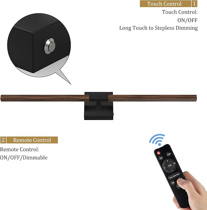 Rayogale Rechargeable Battery Operated Wall Sconce Set Two, 8000mAh Cordless - Image 5