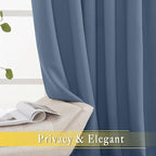 NICETOWN Blackout Stone Blue Curtain - Image 5