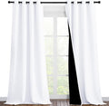 NICETOWN White Blackout Curtains 90 inches Long, Full Light Blocking Drapes by NICETOWN