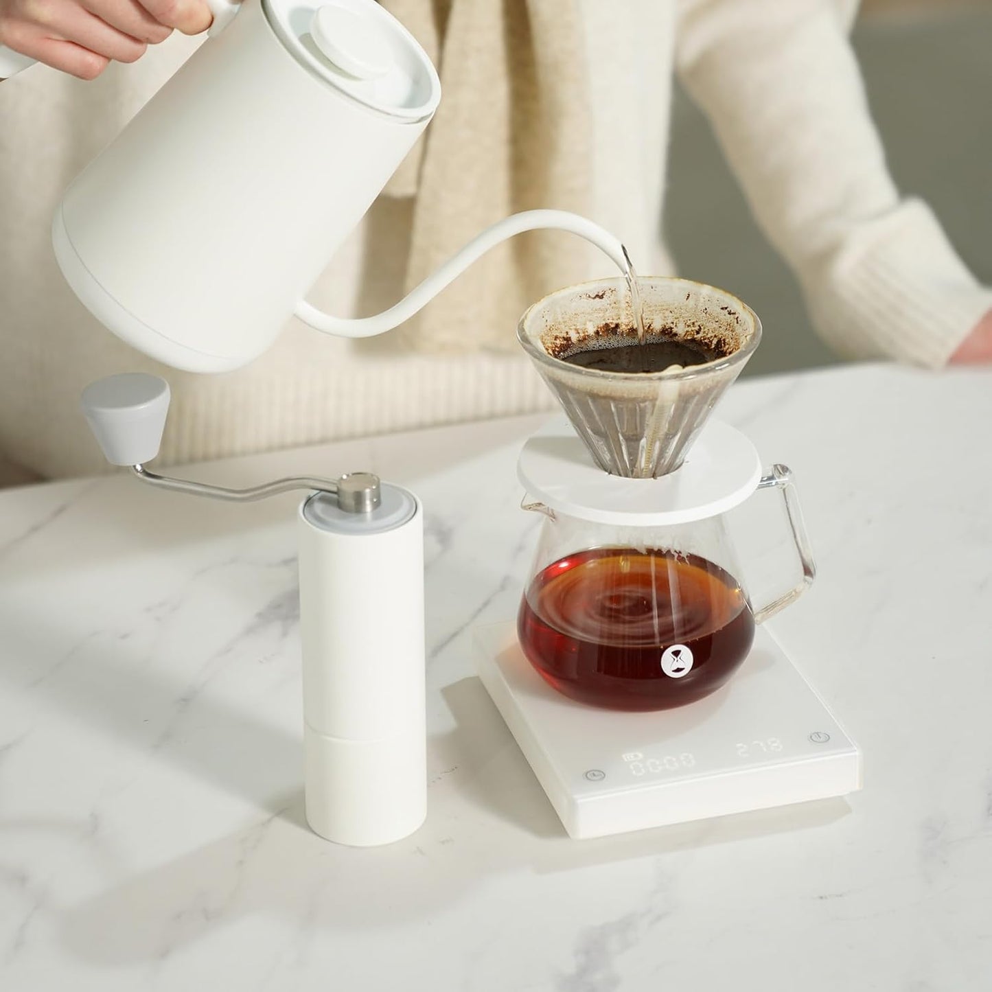 TIMEMORE Chestnut C2 Manual Coffee Grinder Capacity 25g with CNC Stainless Steel Conical Burr, Internal Adjustable Setting, Double Bearing Positioning, French Press Coffee for Hand Grinder