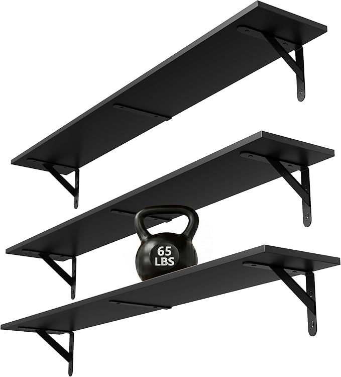 WOPITUES Floating Shelves for Wall 40″W x 8″D, Long Wall Mounted Shelves Set of by WOPITUESOfficial
