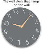 cicininc Wall Clock, 12 Inch Wooden Silent Non-Ticking, Decorative Battery - Image 7