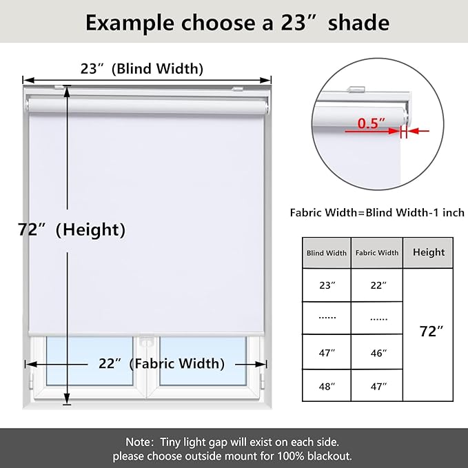 Cordless Roller Shades Blackout Blinds - Image 2
