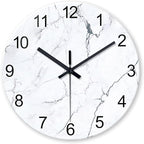 Extra Large Marble Decorative Wall Clocks Battery Operated 24 Inch Modern by Constantplanet%E6%97%97%E8%88%B0%E5%BA%97
