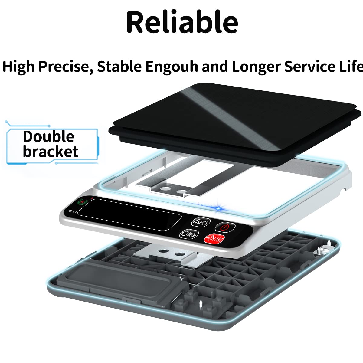 Food Scale,Mini Pocket Jewelry Scale,3kg/0.1g Cooking Portable Food Scale，Scales Digital Weight Grams，Baking Scale，Scales Digital Weight Food， Auto Off, Tare, PCS,LCD Display