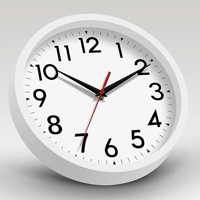 DAXSMY 12 Inch Wall Clock Battery Operated Silent Non Ticking Analog Modern - Image 4