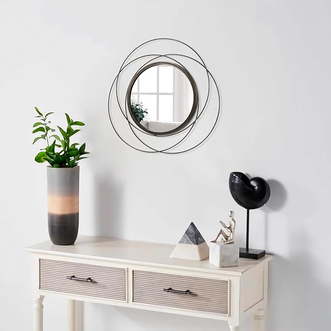 Circle Mirror Wall Decorative Metal Wall Mirror, Art Small Round Wall Home - Image 5