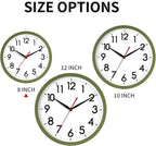 AKCISOT Wall Clock 8 Inch Silent Non-Ticking Modern Clocks Battery Operated - Image 3
