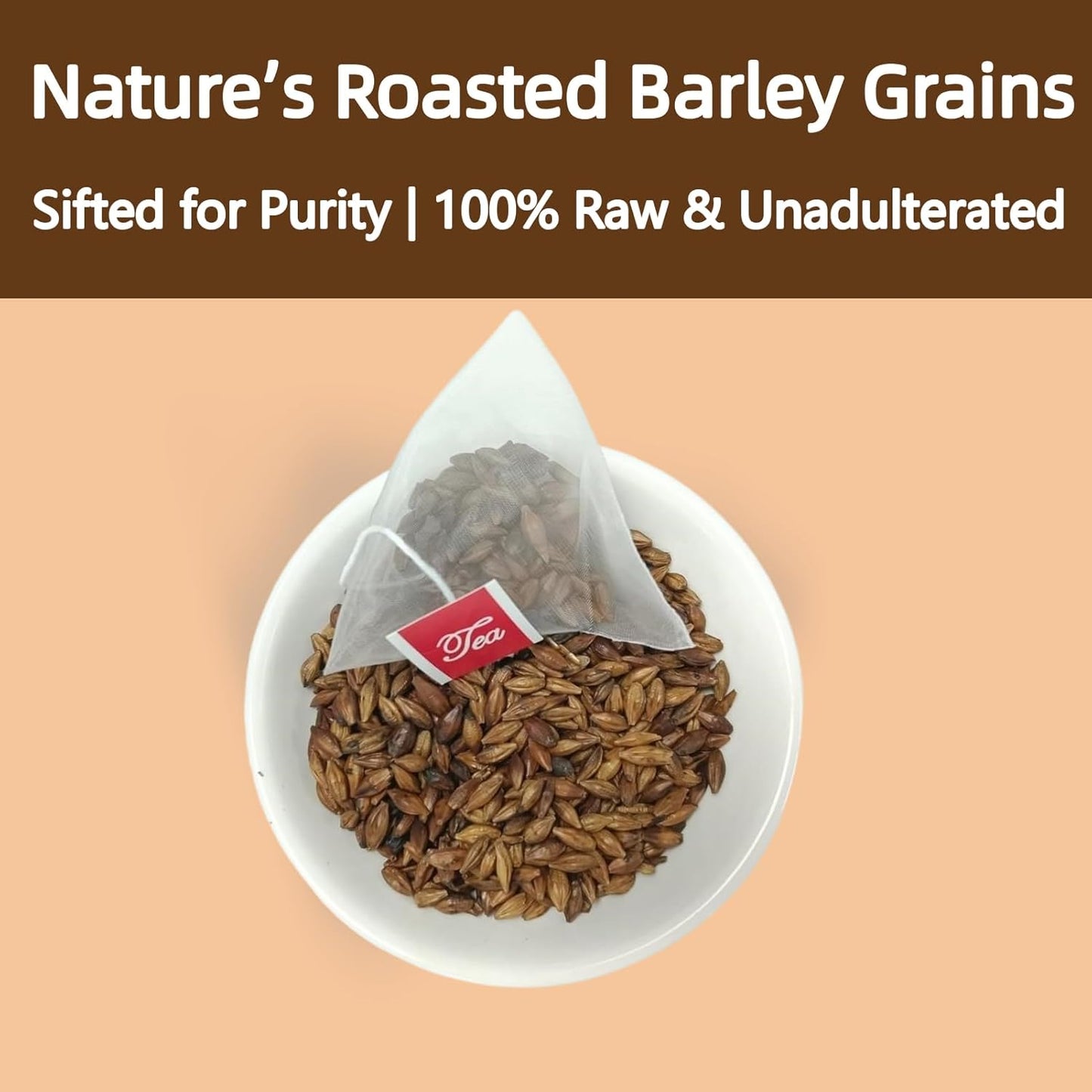 Samcci - Barley Tea, 4g×50 Count Premium Natural Roasted Barley Tea Bags - Non-GMO - Caffeine-Free - Sugar Free - Mugicha -Nutty - Digestion Support & Rich in Nutrition