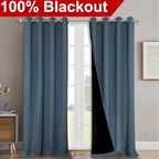 NICETOWN Full Shading Curtains for Windows, Smoky Blue, 52 inches W x 95 inches - Image 2