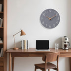 Mosewa Wall Clock 8 Inch Gray Battery Operated Silent Non Ticking Simple Modern - Image 7