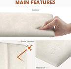 IFNOW Wall Mounted Upholstered Headboard, 3D Peel and Stick Soundproof Wall - Image 3