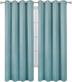 LEMOMO Blackout Curtains 52 x 84 inches Long Stone Blue Curtains Set of 2 - Image 2