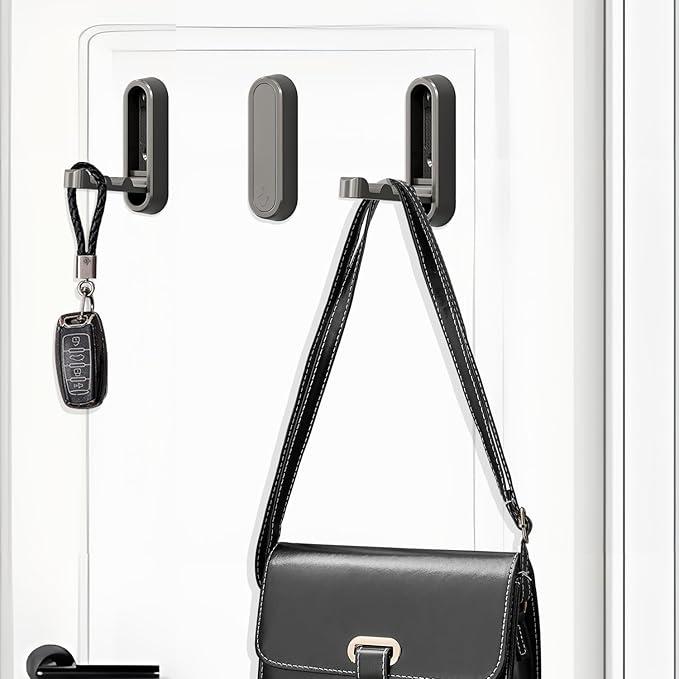 2PCS Foldable Wall Hooks, Flip Down Design - Image 8
