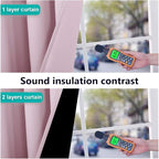 NICETOWN 100% Blackout Window Curtain Panels, Baby Pink, Cold and Full Light - Image 3