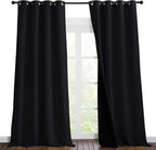 NICETOWN Cold Blocking 100% Blackout Curtains, Durable Black Lined Blackout by NICETOWN