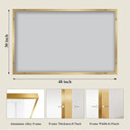 Koonmi Gold Mirrors for Wall, 30x48 Inch Bathroom Mirror, Rectangular Wall - Image 2