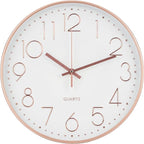 Wall Clock Non-Ticking Silent Modern Simple Style Round Decor Clock by BAKBRAND