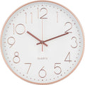 Wall Clock 12 Inch Non-Ticking Silent Modern Simple Style Round Decor Clock by BAKBRAND