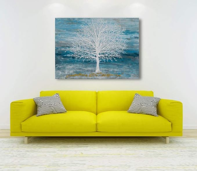 Yihui Arts Abstract Landscape Canvas Art Hand Painted 3D Tree Paintings - Image 8