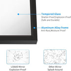 LOAAO 24"X32" Black Rectangle Bathroom Mirror Wall, Matte Black Aluminum Alloy - Image 5