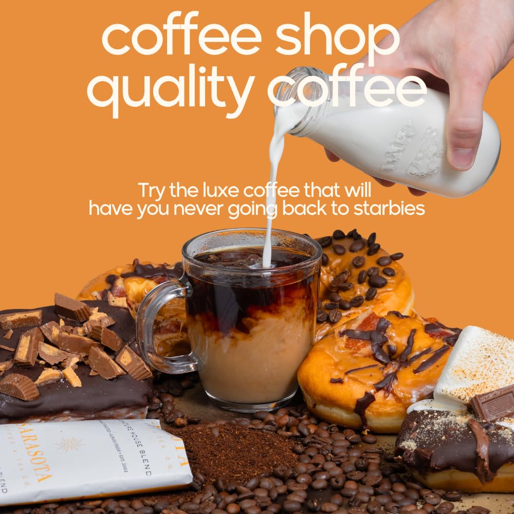 Sarasota Coffee Packs Bulk Ground Packets | Southern Pecan Flavored | Gourmet Assorted Gift Set Sampler | Low Acid Mold Free Individual Pouches for 12 Cup Coffee Maker | 1.75 Oz Bags, 100 Count