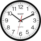 Sharp Wall Clock Silent Non Ticking 10 Inch Quality Quartz Battery Operated by SHARP