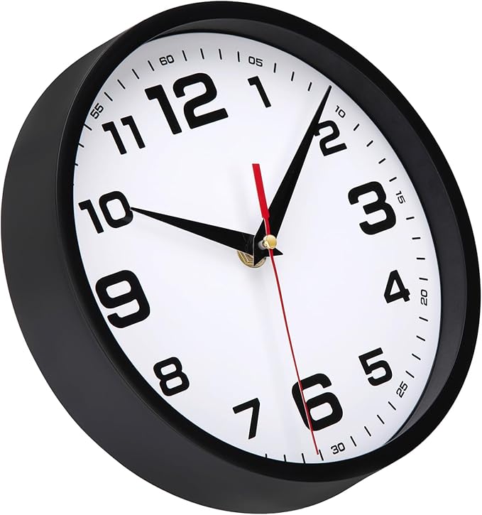 Silent Wall Clocks Battery Operated 12 Inch No Ticking Modern Analog Clock - Image 4