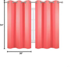 LEMOMO Blackout Curtains 38 x 54 inch/Coral Curtains Set of 2 Panels/Thermal - Image 10