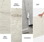 4-Pack 3D PU Stone Wall Panels for Interior Decor Faux Stone Accent Tiles - Image 5
