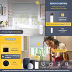 Motorized Smart Blinds With Remote, Grasscloth Fabric Roller Shades With - Image 4