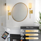 KARTOOSH Battery Operated Wall Sconce Set of Two, Wireless Rechargeable Wall - Image 3