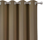 LEMOMO Blackout Curtains 66 x 72 Inch Long Brown Curtains Set of 2 Panels Room - Image 6