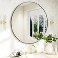 BEAUTYPEAK 20 Inch Round Mirror, Metal Frame Circle Mirror, Wall Mounted by BEAUTYPEAK