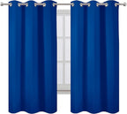 LEMOMO Royal Blue Thermal Blackout Curtains/42 x 72 Inch/Set of 2 Panels Room - Image 2