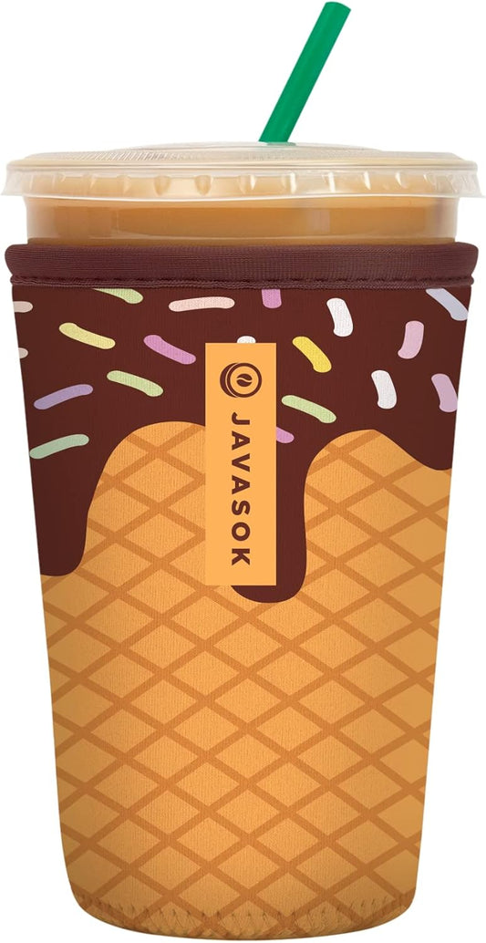 Sok It JavaSok Iced Coffee & Cold Soda Insulated Neoprene Cup Sleeve (I Scream You Scream, Medium: 22-28oz)