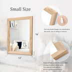 AAZZKANG Rustic Mirrors for Wall Rectangle Wood Frame Mirror Decorative for - Image 2