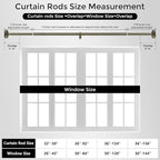Curtain Rods 36-152 Inch, Antique Bronze Wrap Around Blackout Curtain Rods - Image 8