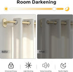 Curtain Rods 36-88 Inch, 1 Inch Adjustable Heavy Duty Room Darkening Window - Image 3