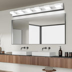SineRise LED Modern Bathroom Vanity Light Fixtures, Matte White Modern Acrylic - Image 4