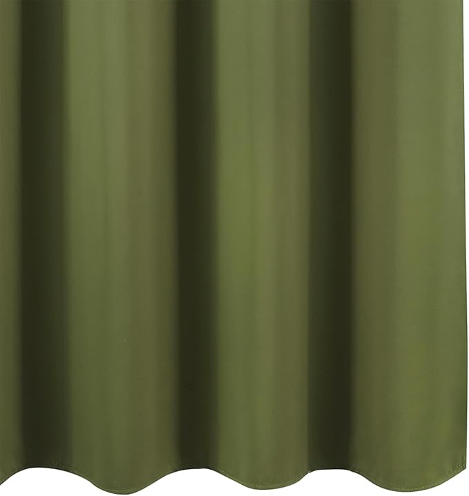 LEMOMO Blackout Curtains 52 x 120 Inch Long Olive Green Curtains Set of 2 - Image 8