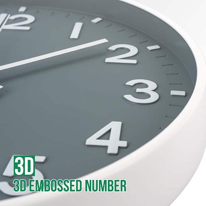Wall Clock Modern Simple Quartz Decorative Clock Non-Ticking Silent Battery - Image 6