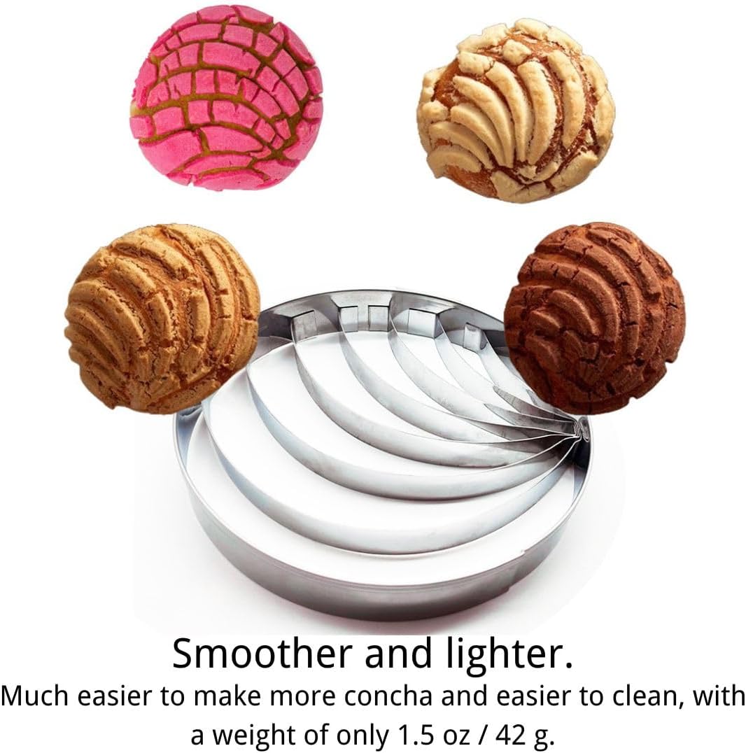 Doczen Concha Cutter & Pig Cookie Cutter Set for Mexican Cookbook Fans - Create Authentic Pan Dulce & Pastries to Pair with Mexicano Hot Chocolate - Cortadores para Conchas y Marranitos