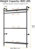ONBRILL H1 Plus Expandable Wall Mounted Closet System, 2FT-3.3FT Closet - Image 2