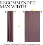 NICETOWN Bedroom Curtain Panels Blackout Draperies, Dry Rose, 1 Pair, 55 by - Image 7